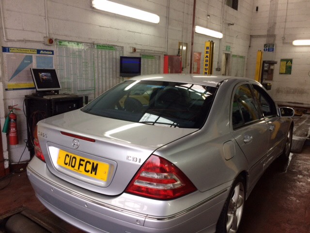 A car in Hobson Test Centre