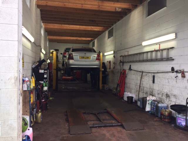 A car on a ramp in Hobson Test Centre